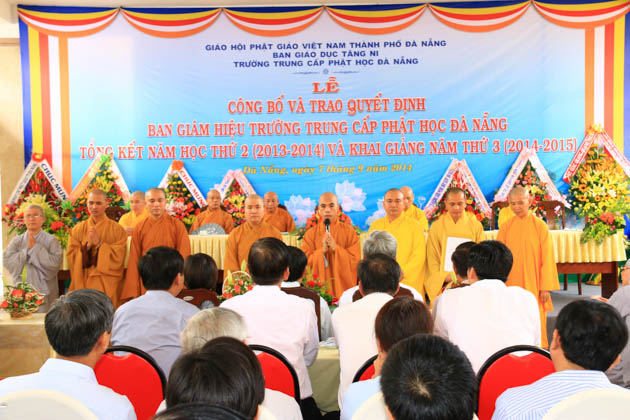 Lễ công bố và trao quyết định BGH Trường Trung Cấp Phật Học Đà Nẵng