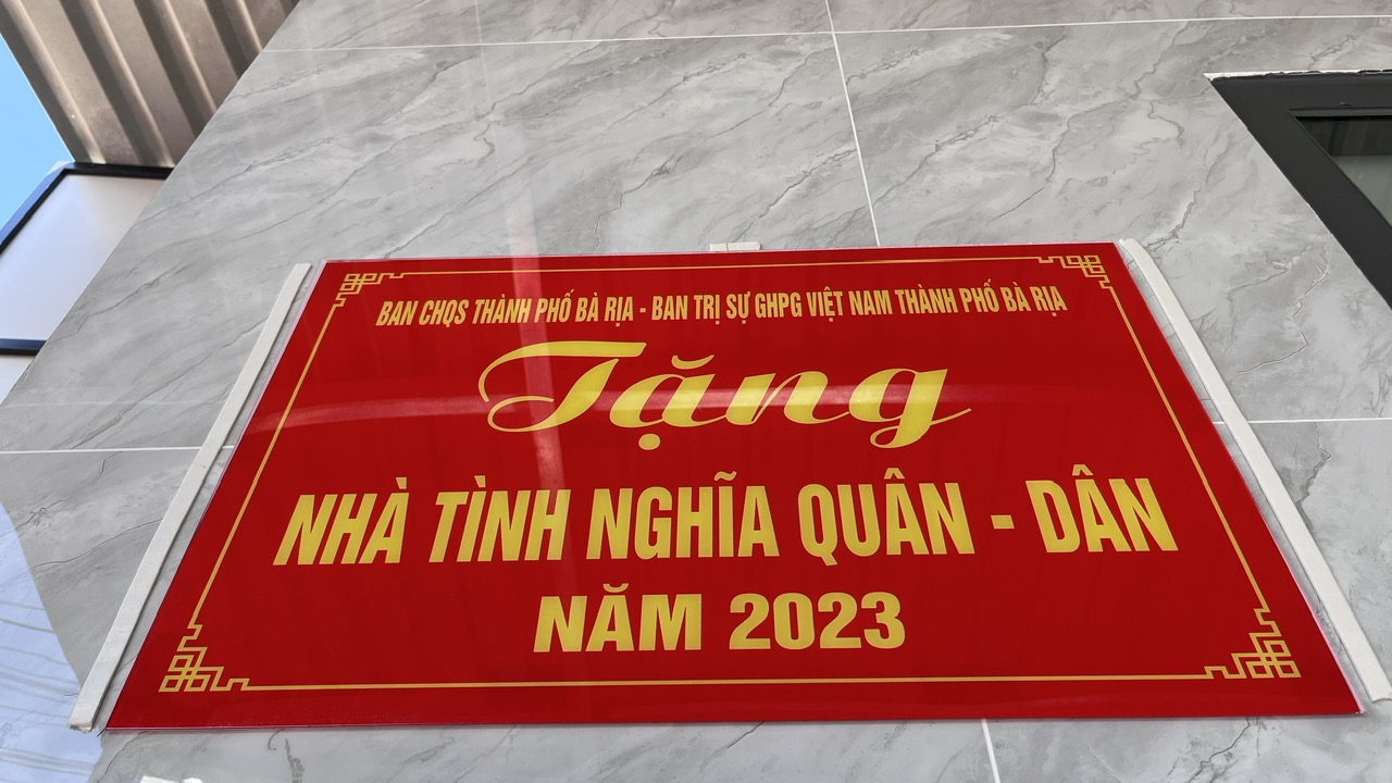 Ban Trị sự GHPGVN TP. Bà Rịa cùng Bộ Chỉ Huy Quân Sự trao nhà tình nghĩa Ban Trị sự GHPGVN TP. Bà Rịa cùng Bộ Chỉ Huy Quân Sự trao nhà tình nghĩa